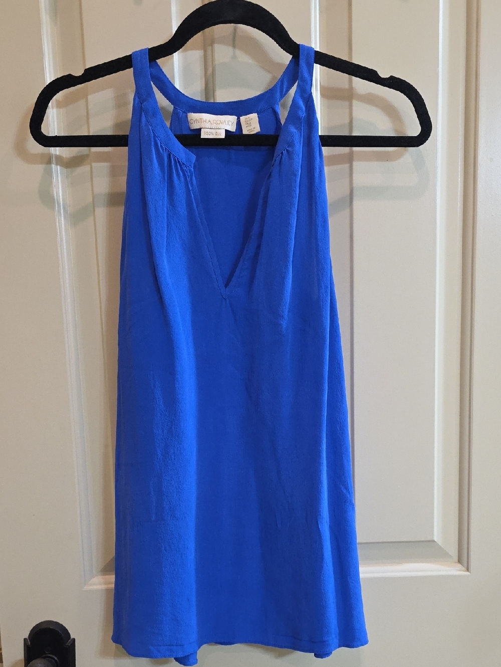 Cynthia Rowley Electric Blue Racerback V-Neck Tank